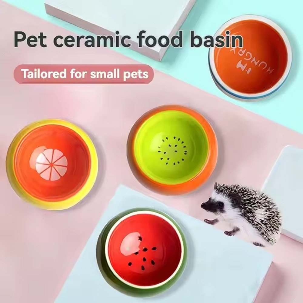 Chew-Proof Ceramic Small Animal Food Bowl Dish for Hamsters and Guinea Pigs (1)